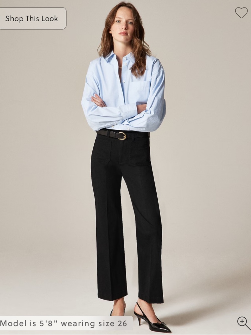 J Crew Charley kickout cropped pant in chino